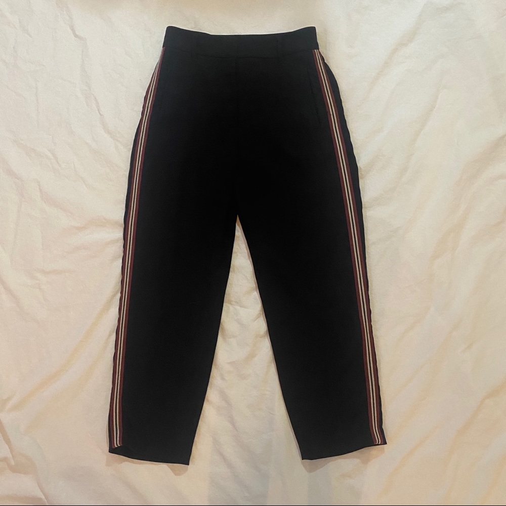 WILFRED high rise wide leg crop trouser in black